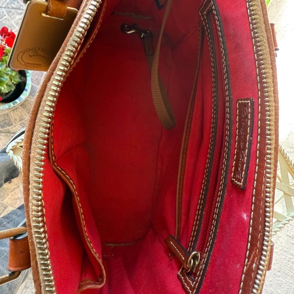 Dooney & Bourke Pebble Grain Zip Zip Satchel - Caramel Top Handle - Picture 11 of 11